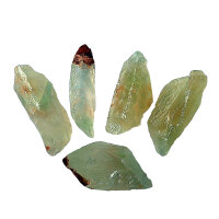 5 Calcit-Kristalle grün Mexiko 5-6cm
