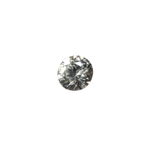 Zircon white round cut approx. 0.7 Carats approx. 5mm untreated natural