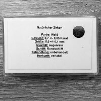 Zirkon weiß Rundschliff ca. 0,7 Karat ca. 5mm...