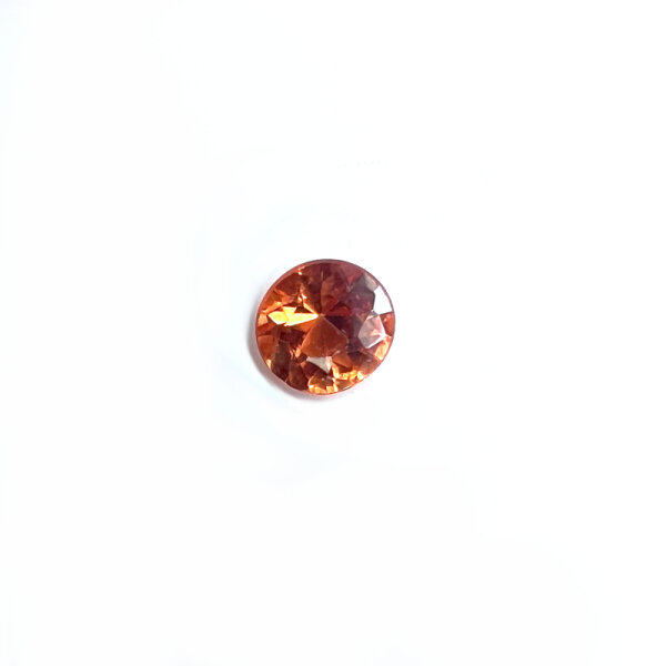 Sapphire orange round cut approx. 0.18 Carats approx. 3.3mm untreated natural