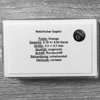 Sapphire orange round cut approx. 0.18 Carats approx....
